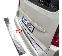 RECAMBO Protection de seuil de Chargement en Acier Inoxydable Poli Brillant, Aspect chromé Compatible avec Peugeot Rifter Année de Construction à partir de 2018 Style et Protection pour Les