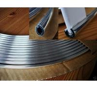 Recambo Protection des bords de portière de voiture - Profilé en U - Flexible - Autocollant - Ajustement universel - 10 m - Chromé