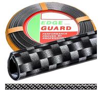 RECAMBO Protection des bords en caoutchouc en forme de U pour portières de voiture - 15 m - Joint en caoutchouc et joint de fenêtre - Convient à la majorité des véhicules - Carreaux argentés et noirs