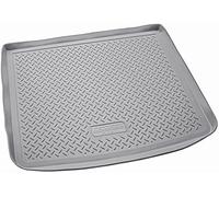 Recambo Tapis Coffre Voiture en caoutchouc de qualité supérieure pour VW Touareg I Type 7L | année de construction 2002-2010 | Ajustement parfait avec bordure | Gris