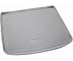 Recambo Tapis Coffre Voiture en caoutchouc de qualité supérieure pour VW Touareg I Type 7L | année de construction 2002-2010 | Ajustement parfait avec bordure | Gris