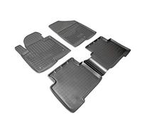 Recambo Tapis de sol 3D en caoutchouc pour Hyundai Santa Fe | DM | année de construction 2012-2018 | Ajustement parfait + bordure | Tapis Auto Protection Tapis de Sol Voiture