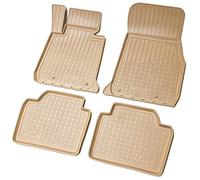 Recambo Tapis de Sol en Caoutchouc 3D Compatible avec BMW Série 3 F30 F31 F34 F35 | Années de Construction 2011-2019 | Tapis de Voiture en Caoutchouc | Ajustement Parfait | avec Bordure | Beige