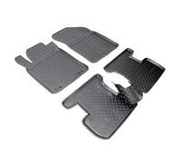 Recambo Tapis de sol en caoutchouc 3D compatible avec Citroën C3 II | SC | année de construction 2009-2017 | Tapis de voiture en caoutchouc | Ajustement parfait | avec rebord | Noir
