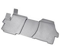 Recambo Tapis de sol en caoutchouc 3D compatible avec Citroën Jumper | Fiat Ducato | à partir de 2006 | Tapis de sol en caoutchouc | Ajustement parfait | avec bord | Gris