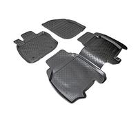 Recambo Tapis de sol en caoutchouc 3D compatible avec Honda Civic VIII | FK FN | 2005-2011 | Tapis de voiture en caoutchouc | Ajustement parfait | avec bordure | Noir