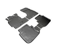 Recambo Tapis de Sol en Caoutchouc 3D Compatible avec Honda CR-V | Type RD | année de Construction 1996-2001 | Tapis de Voiture en Caoutchouc | Ajustement Parfait | avec Rebord | Noir