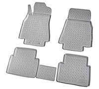 Recambo Tapis de Sol en Caoutchouc 3D Compatible avec Mercedes Classe A | W169 | 2004-2012 | Tapis de Voiture en Caoutchouc | Ajustement Parfait | avec Bordure | Gris