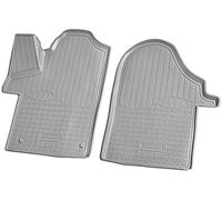 Recambo Tapis de Sol en Caoutchouc 3D Compatible avec Mercedes Classe V W447 | à partir de 2014 > | Tapis de Voiture en Caoutchouc | Ajustement Parfait | avec Bordure | Gris | Avant