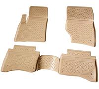 Recambo Tapis de sol en caoutchouc 3D compatible avec Porsche Cayenne | 9PA | 2002-2010 | Tapis de voiture en caoutchouc | Ajustement parfait | avec bordure | Beige