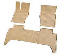 Recambo Tapis de Sol en Caoutchouc 3D Compatible avec Range Rover Sport II | L494, LW | à partir de 2013 | Tapis de Voiture en Caoutchouc | Ajustement Parfait | avec Bordure | Beige