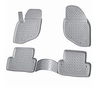 Recambo Tapis de Sol en Caoutchouc 3D Compatible avec Volvo S60 | année de Construction 2000-2009 | Tapis de Voiture en Caoutchouc | Ajustement Parfait | avec Bordure | Gris