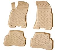 Recambo Tapis de sol en caoutchouc 3D compatible avec VW Passat B5 | Type 3B 3BG | 1996-2005 | Tapis de voiture en caoutchouc | Ajustement parfait | Avec bordure | Beige
