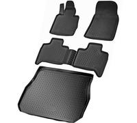 Recambo Tapis en Caoutchouc et bac de Coffre Compatible avec BMW X5 | Type E53 | BJ 1999-2006 - 100% Ajustement Parfait - Tapis de Sol de Voiture et Tapis de Coffre en TPE de Haute qualité