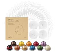 RECAPS Couvercles en aluminium pour réutiliser les dosettes de café compatibles avec VertuoLine de 100 pièces 62mm