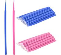 Reccisokz 200 Pièces Micro Pinceau Applicateur,Écouvillon De Vernis,Pinceau Mascara,Maquillage Exfoliant Pour Le Retrait De L¿Extension De Cils,Maquillage,Manucure,Peinture