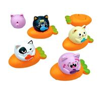 Reccisokz 6 PièCes PâQues Cadeau,Ensemble De Voitures à Remonter Avec Chatons Et Radis, Jouets à Remonter,Cadeaux D'Anniversaire Pour GarçOns Et Filles