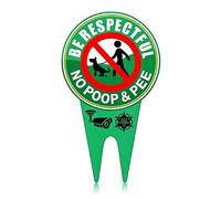 Reccisokz Panneau Pelouse Double Face Réfléchissant et Lumineux, Signal pour Protéger Jardin et Parterres contre le Passage de Chiens, pour Cour, Allée et Extérieur