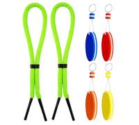 Reccisokz Set de Cordons Flottants pour Lunettes avec 2 Sangles et 4 Porte Clés Flottants, Accessoires pour Bateau, Kayak, Surf, Pêche et Sports Nautiques en Mer ou au Lac