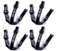 RecDec Lot de 4 sangles de rechange élastiques pour lampe frontale LED rechargeable, mains libres, phare avant de vélo