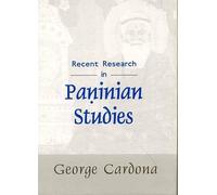 Recent Research in Paninian Studies