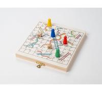 Recent Toys On-The-Go Snakes & Ladders Jeu de société de voyage - Ensemble serpents et échelles de voyage avec planche de rangement pliante/portable - Jeu de stratégie traditionnel pour enfants