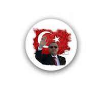 Recep A4438 Sticker Tayyip Erdogan Turquie President 10 x 10 cm