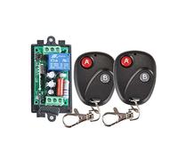 Récepteur & 2 émetteurs 220V 1CH RF Interrupteur à distance Lumière Lampe LED ON Off Interrupteur Télécommande sans fil Interrupteur 10A Momenrary Toggle Latch Télécommande sans fil Interrupteur sans