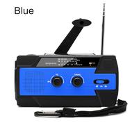 Récepteur AM/FM/WB,manivelle/solaire/chargement USB,batterie externe,affichage de la batterie de la lampe de poche à 3 modes et fonction SOS SACFeature - Type Style 1 Blue