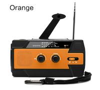 Récepteur AM/FM/WB,manivelle/solaire/chargement USB,batterie externe,affichage de la batterie de la lampe de poche à 3 modes et fonction SOS SACFeature - Type Style 1 Orange