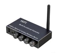 Récepteur audio 5.4 avec télécommande, entrée optique/coaxiale, lecteur USB, convertisseur HiFi pour home cinéma et karaoké, gris