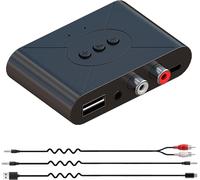 Récepteur Audio Bluetooth 5.3 Sans Fil Rca Adaptateur Bluetooth Pour Récepteur Audio Stéréo Sans Fil //Clé Usb / Connexion Nfc One-Touch Pour Haut-Parleurs Et Écouteurs De Voiture