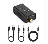 Récepteur audio Bluetooth USB AUX/Fibre optique/Coaxial, convertisseur audio USB Bluetooth 5.2 pour amplificateur de haut-parleurs, PC et TV