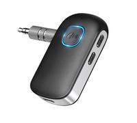 LinQ Récepteur audio Bluetooth voiture – Kit mains libres avec boutons de contrôle – Noir