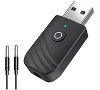 Récepteur auxiliaire Bluetooth 5.0, Adaptateur Bluetooth 3 en 1, prise jack 3,5 mm Faible latence Compatible avec les Appareils Audio Bluetooth pour PC/TV/Système audio de Voiture