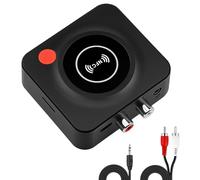 Recepteur Bluetooth 5.1 avec NFC Adaptateur Bluetooth Jack 3.5mm RCA avec Carte TF Portée Audio HiFi sans Perte 10 m Compatible PC Mac Smartphones Tablettes Récepteurs AUX et Enceintes de Voiture