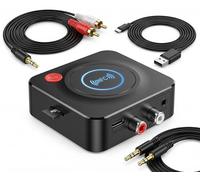 Récepteur Bluetooth 5.1 NFC, Adaptateur Bluetooth pour Chaîne Hi-FI avec RCA Jack 3,5 mm, Récepteur Audio Bluetooth HiFi C52 avec Emplacement Carte TF pour Enceinte, Smartphone et Tablette