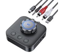 Récepteur Bluetooth 5.3 pour stéréo domestique, adaptateur Bluetooth RCA pour surround 3D, prise en charge optique, AUX 3,5 mm, adaptateur récepteur RCA pour haut-parleurs, système stéréo en streaming