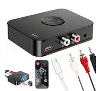 Recepteur Bluetooth 6.0 3,5 mm R C A Jack AUX Adaptateur pour Amplificateur | Stereo Audio HiFi Receiver sans Fil pour Smartphone Enceinte Home Cinema Voiture, Prise en Charge AVRC A2DP HFP HSP