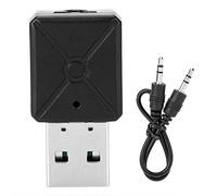 Récepteur Bluetooth Émetteur Adaptateur Audio sans Fil USB 5.0 Double Mode Léger Portable pour Haut-Parleur de Voiture Ordinateur TV Système stéréo Domestique Noir
