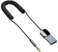 Recepteur Bluetooth Voiture, Adaptateur Auxiliaire Bluetooth Usb Récepteur Bluetooth 5.0 Avec 3.5Mm Aux Jack Et Usb Adaptateur Audio Sans Fil Microphone Intégré, Plug Et Play[Z1544]