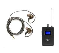 Power Dynamics PD810R Récepteur BodyPack sans fil UHF avec écouteurs pour Système In Ear Monitor PD810 - Écouteurs Intra-Auriculaires, Portée 50 m, Idéal pour les productions, Plateaux TV