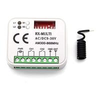 Récepteur central radio universel avec télécommande multi-marques portail garage 2 CH fixe et roulement code 9/30 V 433 868 MHZ AC/DC