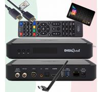 Récepteur Combo Sat 4K UHD DIGIQuest Q99 avec Smartcard TiVuSat + WiFi Stick