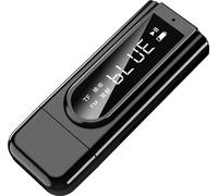 Récepteur compatible Usb Bluetooth Adaptateur émetteur pour voiture Récepteur audio auxiliaire noir