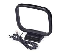 Récepteur d'antenne en boucle FM AM,2 broches,récepteur de signal 360,antenne en boucle de ligne pour Sony Sharp,système récepteur audio stéréo Hi-Fi - Type Black