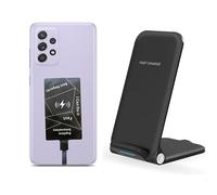 Récepteur de charge sans fil externe de type C pour Samsung Galaxy A13 A23 A33 A53 A73 5G avec support pliable sans fil