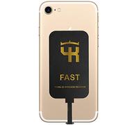 Récepteur de Charge sans Fil Lightning iPhone 7 7 Plus 6 6s SE 5s - Chargeur sans Fil iPhone 7 - Chargeur Induction iPhone 6 - Adaptateur Qi Ultra Fin Magnétique - pour Support Voiture et Base Maison