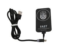 Récepteur de Charge sans Fil Mince de 10 W, Récepteur de Charge à Aspiration Magnétique de Type C avec Fil de Charge, Adaptateur de Récepteur de Chargeur sans Fil D'entrée 5 V 2