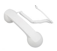 Récepteur de combiné de Téléphone Portable Filaire Résistant aux Radiations, Style Rétro avec Prise 3,5 Mm, Idéal pour Une Utilisation à la Maison/au Bureau (White)
